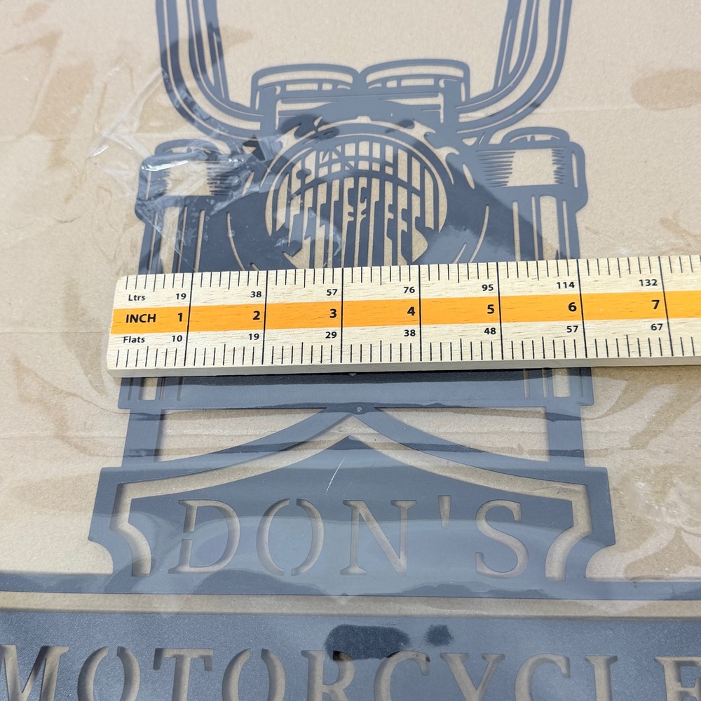 Dons Motorcycle Garage Custom Metal Wall Art Sign Black Biker Decor 18x12 New - Picture 9 of 10